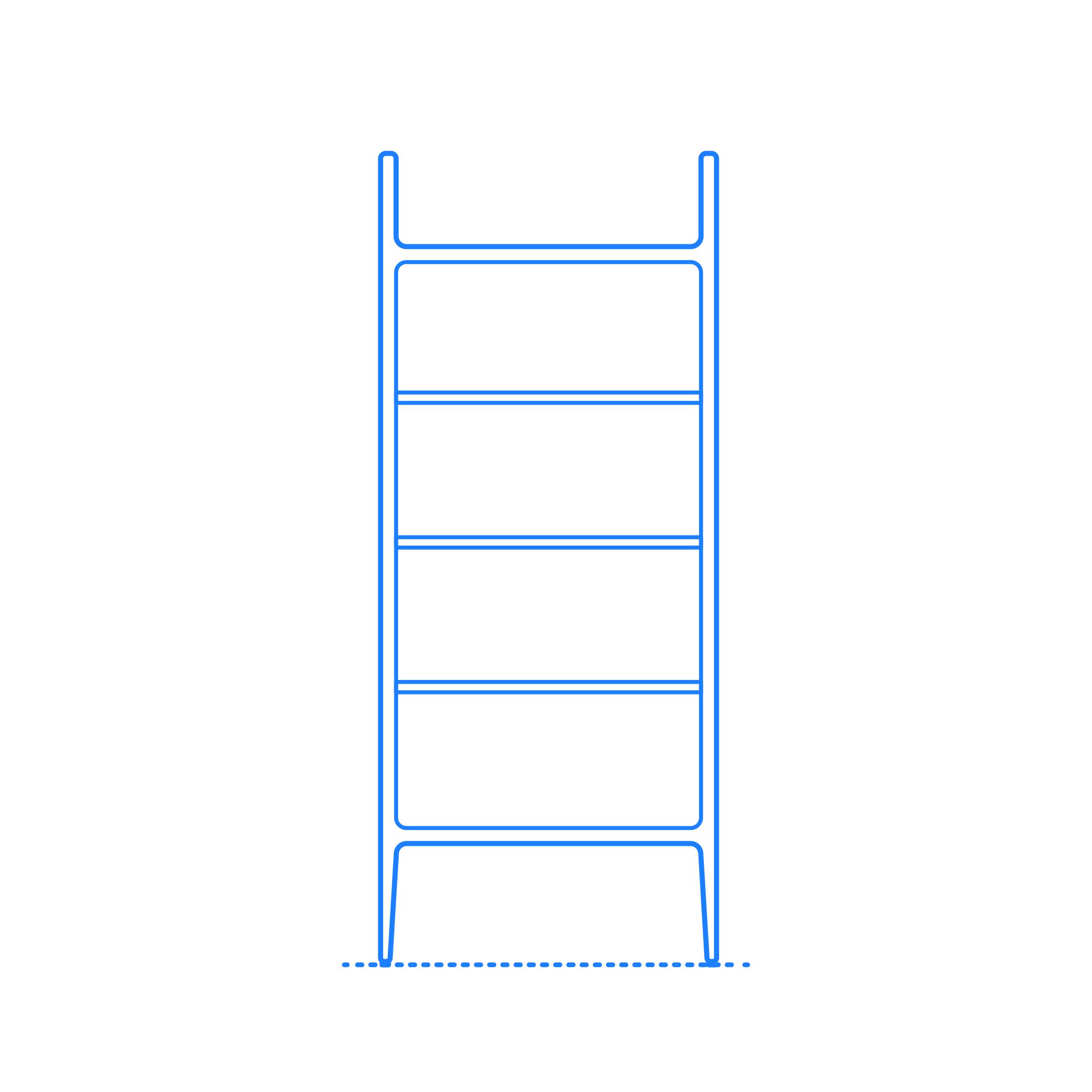 Furniture Bookcases Kent Bookcase Contour Svg Vector Free Vectors